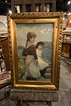 english "girls" picture in frame