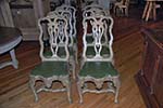 set of six french painted chairs