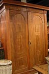 french two-door armoire with painted interior