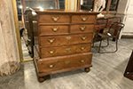 english pine chest on chest with bun feet
