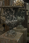 pair of french painted iron urns