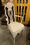 pair of italian white washed chairs
