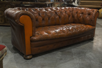 transitional straight back english leather chesterfield sofa