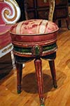 pair of french painted stools