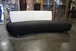 italian art deco curved sofa
