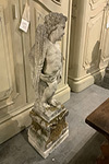 italian pair of reconstituted vicenza stone figures