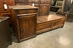 normandy chestnut hall cabinet with bench