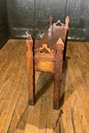 gothic revival oak lift top hall bench