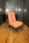 english low slipper chair with casters