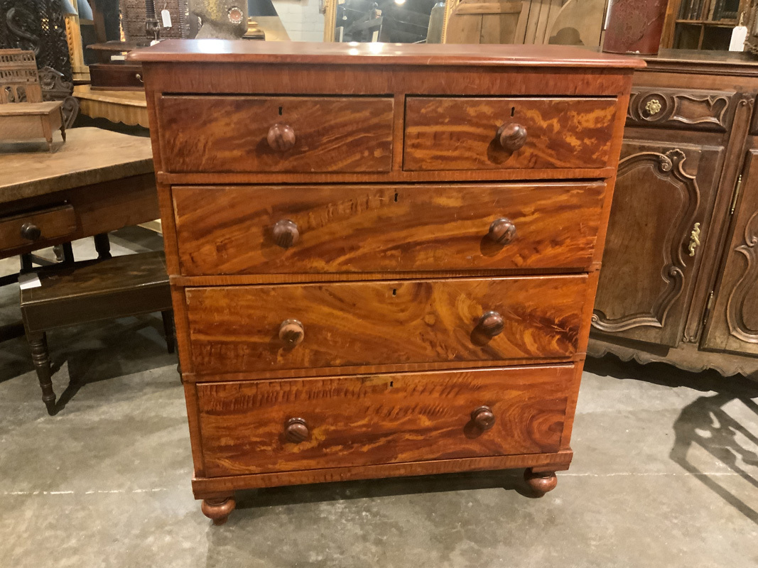 English Red Chest of Drawers