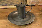 pewter pitcher and charger from brownfield church