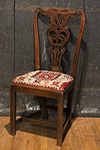 english chippendale oak chair with pierced splat back
