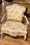 pair of italian polychromed venetian hall chairs