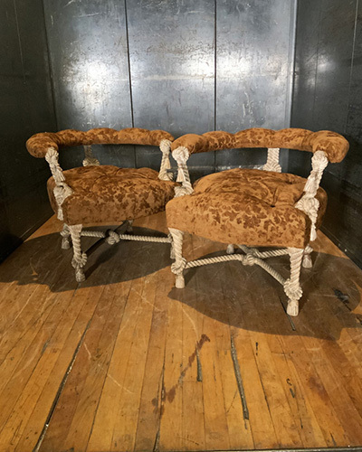 Pair of French Rope Chairs