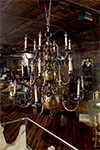 flemish bronze eighteen arm chandelier