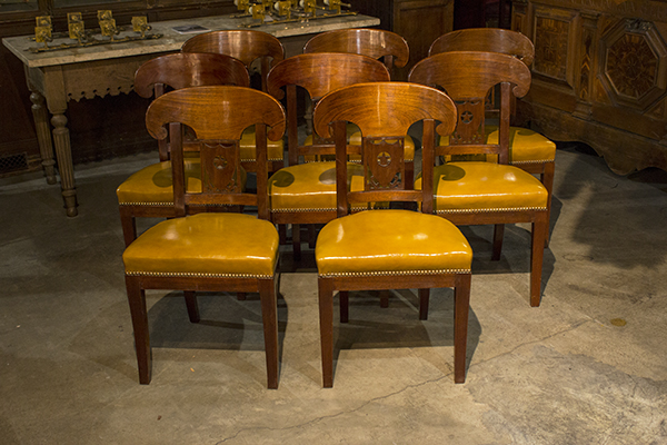 Set of Eight French Rosewood Chairs