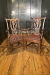 pair of 19th century oak child armchairs