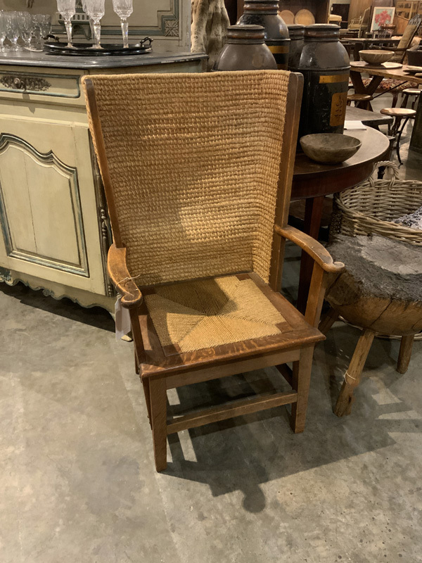 Oak Framed Orkney Chair with Woven Caning on Seat and Back