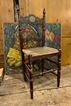 painted norwegian side chair decorated in rosemaling designs