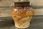 diminutive chesterfield salt glazed jar with lid